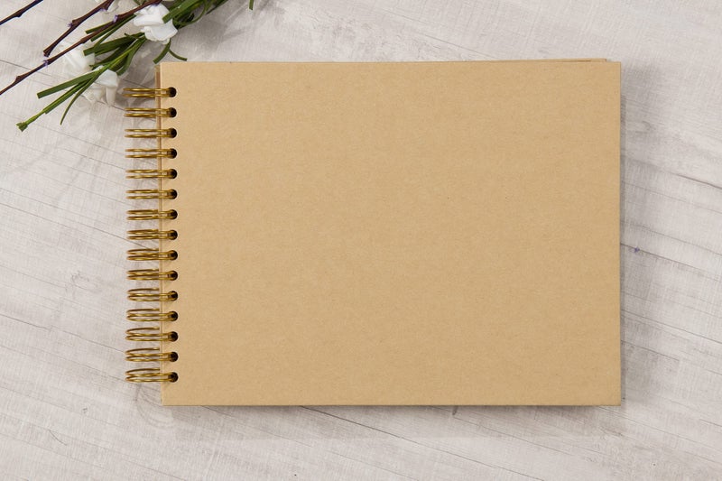 potricher 12.2 x 8.5 Inch Large DIY Scrapbook Photo Album 80 Pages Thick Kraft Paper Scrap Book Albums for Wedding Anniversary Family and Baby (Brown) - Image 2